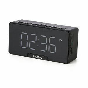 Caixa de Som Multimídia com Relógio e Suporte para Celular-104065 – A PARTIR DE 50 UNID. - Imagem 2