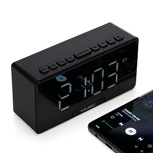 Caixa de Som Multimídia com Relógio e Suporte para Celular-104065 – A PARTIR DE 50 UNID. - Imagem 4
