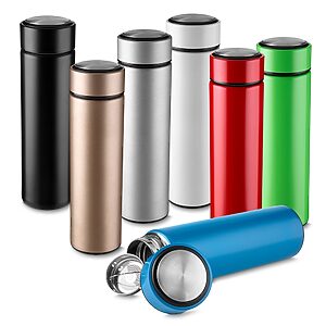 Garrafa Térmica Metálica 450 ml com Infusor-114703 – A PARTIR DE 50 UNID. - Imagem 2