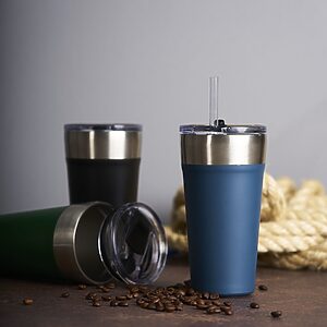 Copo Térmico com Canudo 500ml-118655 – A PARTIR DE 40 UNID. - Imagem 3