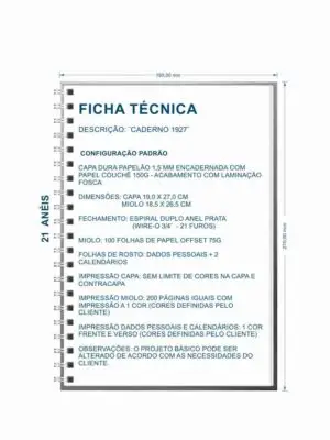Caderno 19x27 cm - CAD1927 - A PARTIR DE 100 UNID. - Imagem 2