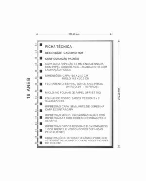 Caderno 15x21cm - CAD1521- A PARTIR DE 100 UNID. - Imagem 2