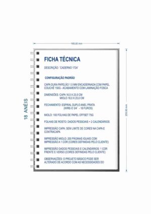 Caderno 17x24cm - CAD1724 - A PARTIR DE 100 UNID. - Imagem 2