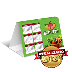 Calendário de Mesa 25x14cm-A PARTIR DE 250 UNID.