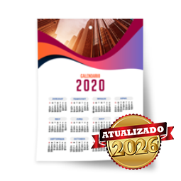 Calendário de Parede 30x42cm-A PARTIR DE 100 UNID.