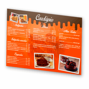 Cardápio 30x62 cm - A PARTIR DE 50 UNID.