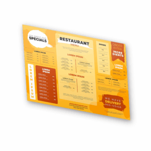 Cardápio 30x42 cm - A PARTIR DE 50 UNID.