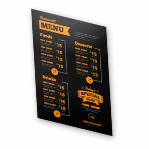 Cardápio A4 - A PARTIR DE 50 UNID.