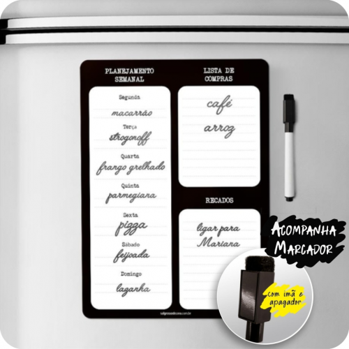 Quadro Magnético A4 (21X30 cm) - A PARTIR DE 20 UNID.