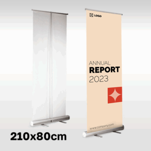 Banner Modelo Roll Up - Lona 300g 80x210 cm - A PARTIR DE 1 UNID.