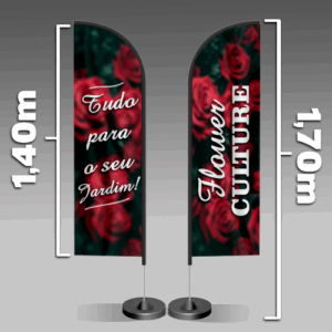 Banner modelo Wind - 47 x 170 cm - A PARTIR DE 2 PÇS