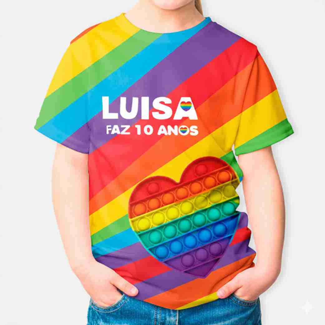 Camisa Infantil de Poliéster Gravação Total - A PARTIR DE 15 UNID.